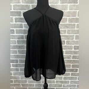 Women’s Vemvan Spaghetti Halter Off The Open Shoulders Long Sleeve Blouse